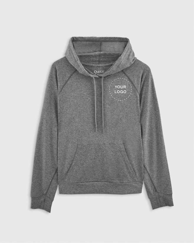 Heather Grey Flowknit Pullover Hoodie